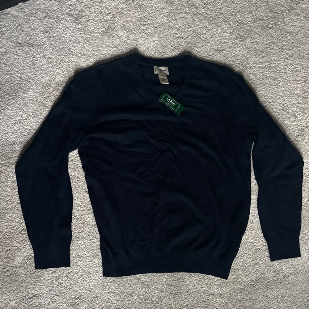 Men's V-Neck Sweater - Navy Blue- NWT